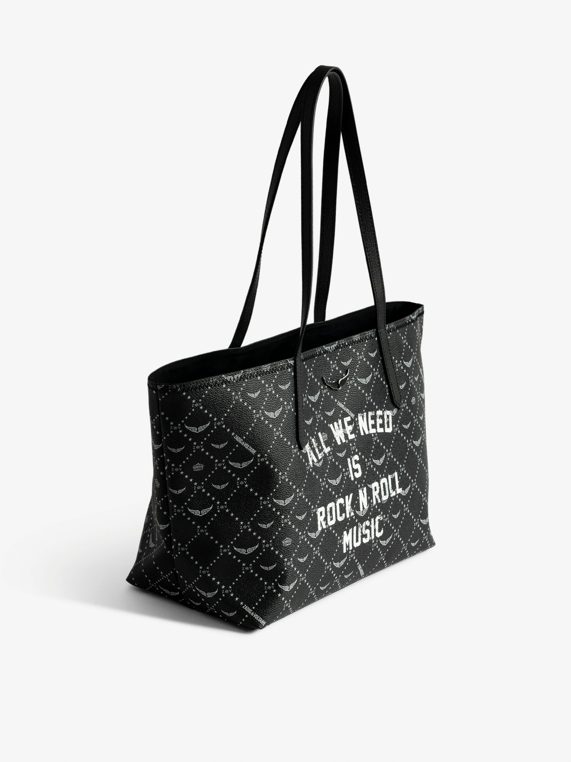 Z Shopper Monogram Music Tag Bag - Tote bag in monogram canvas with signature wings.